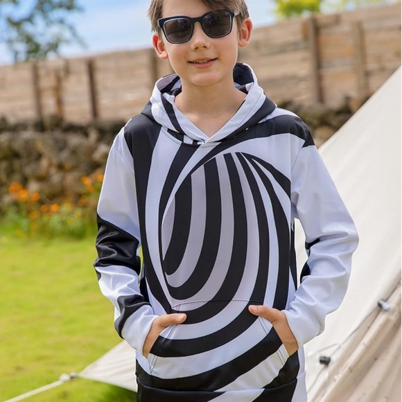 New Never Worn: Ahegao Boys Hoodie Sweatshirt 3D Prints with Pockets Size Med - Picture 2 of 13